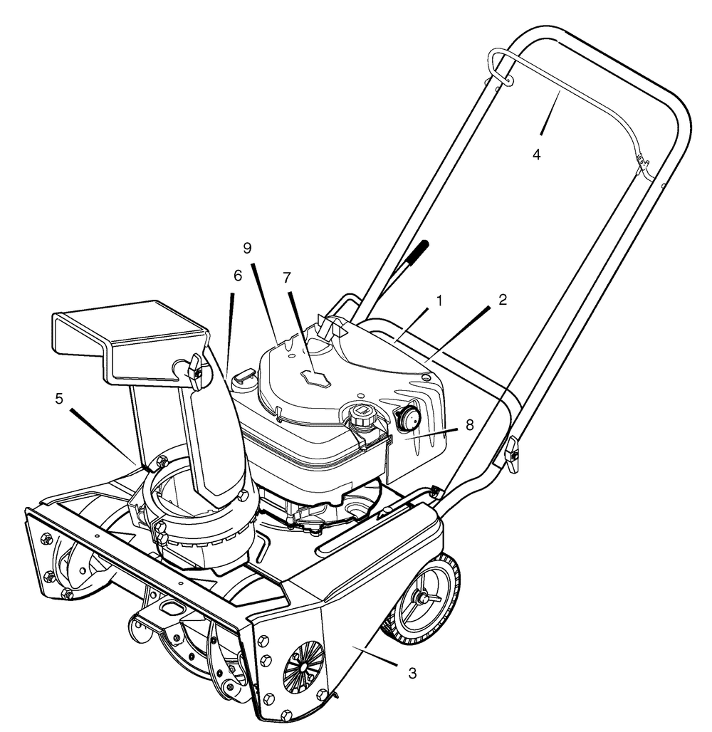 Decals Diagram and Parts List for 621401X112NB-18-2816-47 2006 Briggs and Stratton Snow Blower